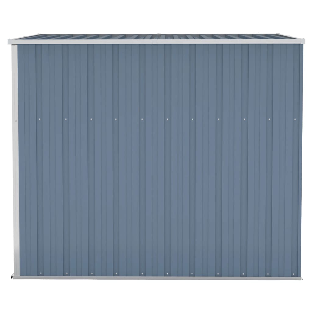 NNEVL Wall-mounted Garden Shed Grey 118x194x178 cm Galvanised Steel-3