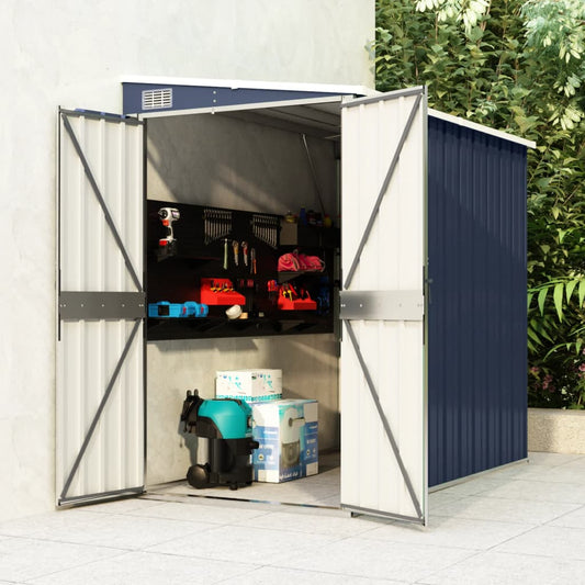NNEVL Wall-mounted Garden Shed Anthracite 118x194x178 cm Steel-0
