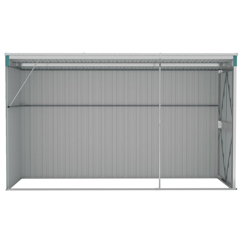 NNEVL Wall-mounted Garden Shed Green 118x288x178 cm Galvanised Steel-4