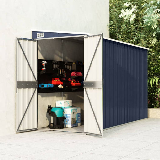 NNEVL Wall-mounted Garden Shed Anthracite 118x288x178 cm Steel-0
