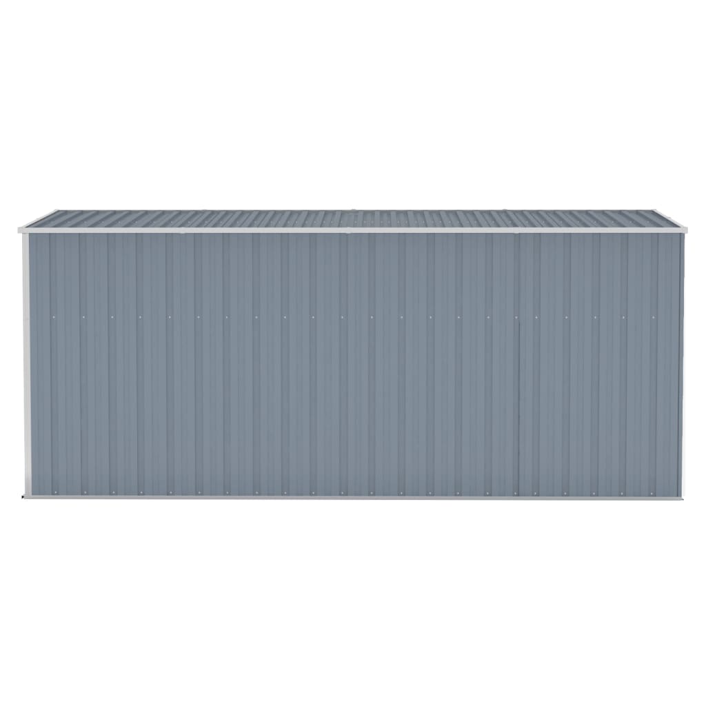 NNEVL Wall-mounted Garden Shed Grey 118x382x178 cm Galvanised Steel-3