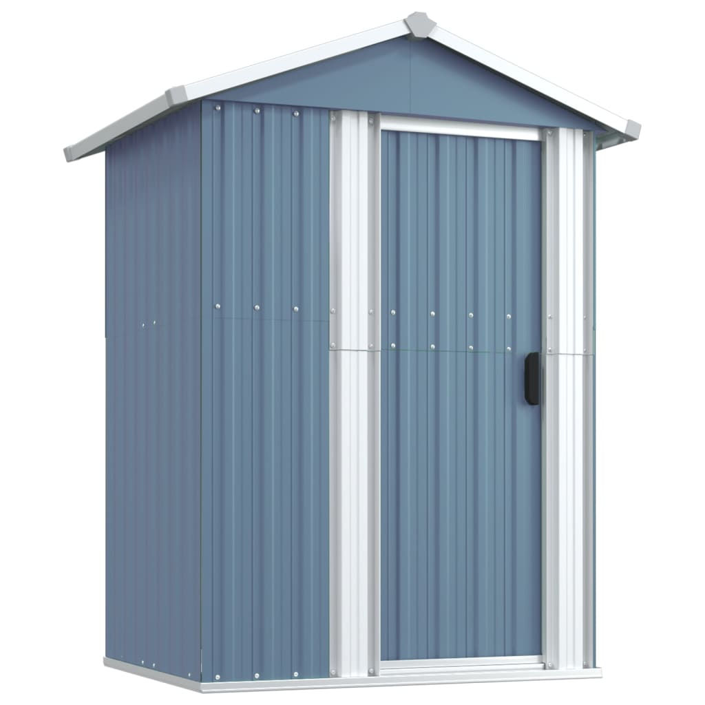 NNEVL Garden Shed Grey 126x97.5x177 cm Galvanised Steel-1