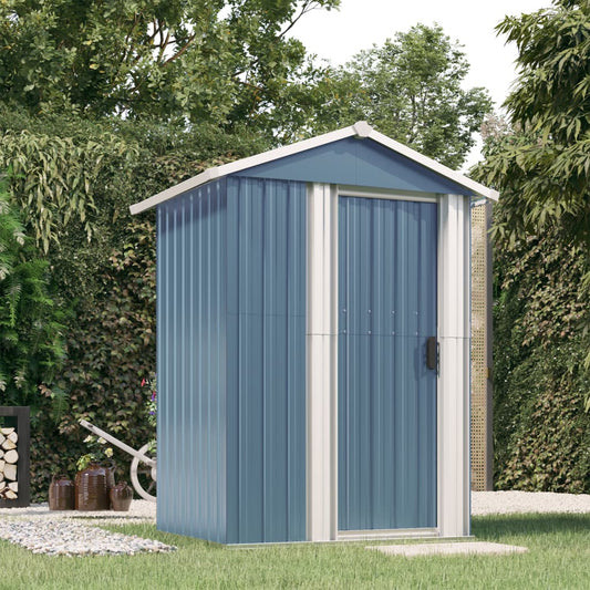 NNEVL Garden Shed Grey 126x97.5x177 cm Galvanised Steel-0