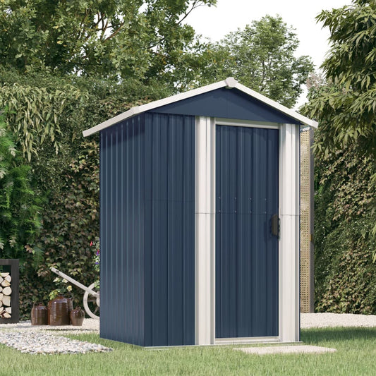 NNEVL Garden Shed Anthracite 126x97.5x177 cm Galvanised Steel-0