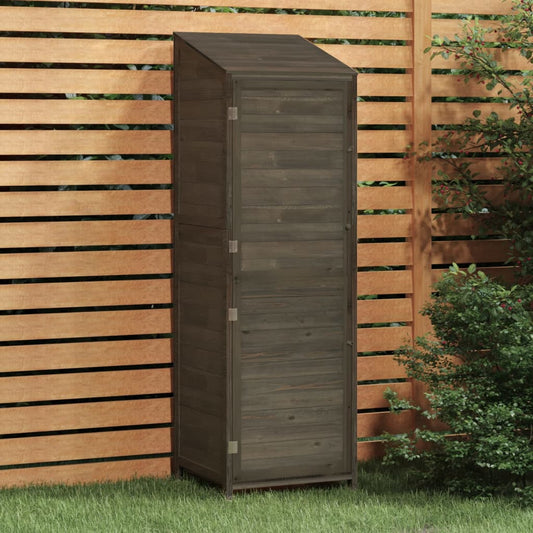 NNEVL Garden Shed Anthracite 55x52x174.5 cm Solid Wood Fir-0