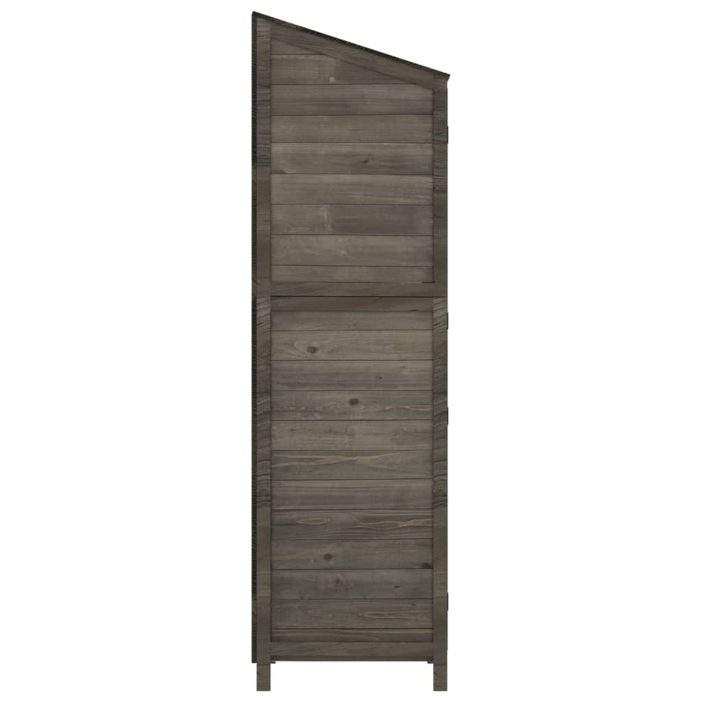 NNEVL Garden Shed Anthracite 102x52x174.5 cm Solid Wood Fir-4