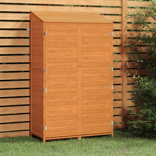 NNEVL Garden Shed Brown 102x52x174.5 cm Solid Wood Fir-0