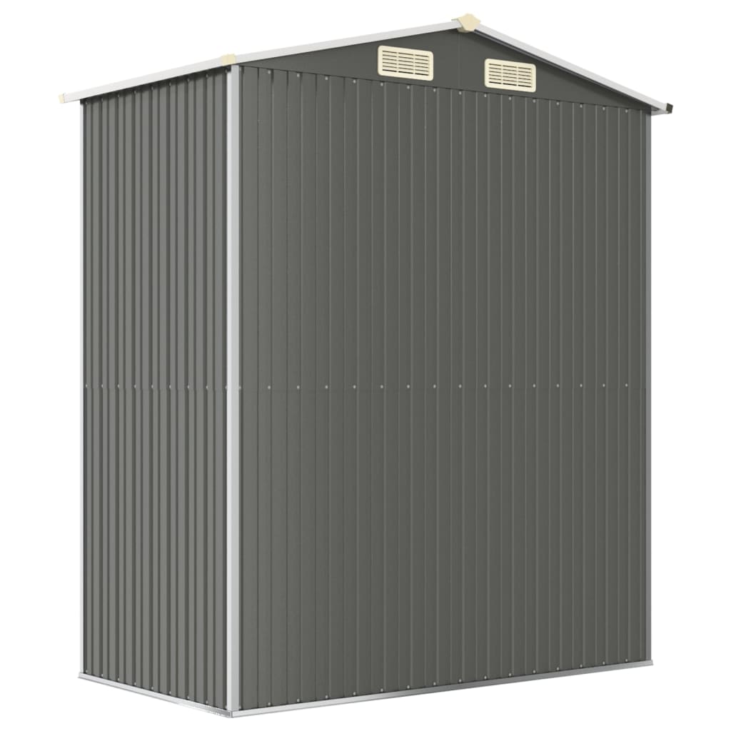 NNEVL Garden Shed Light Grey 192x108x223 cm Galvanised Steel-4