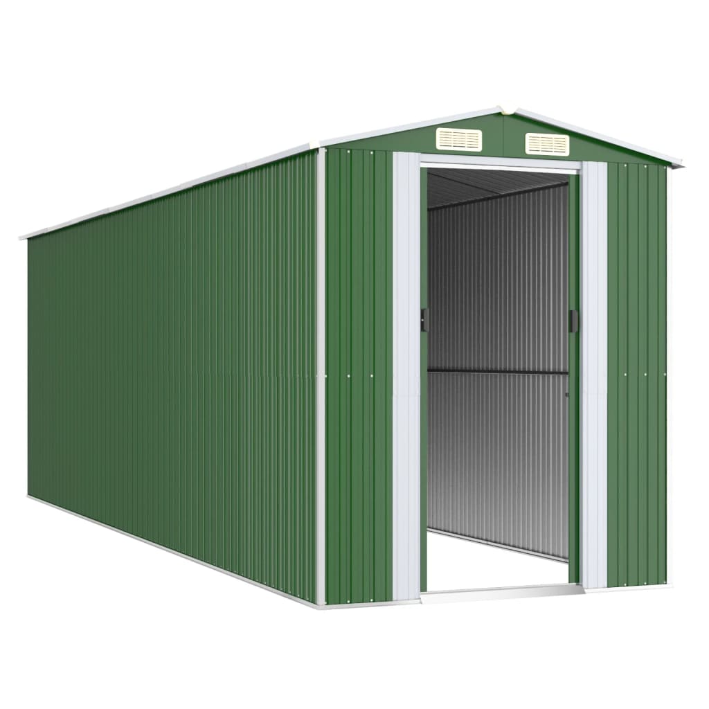 NNEVL Garden Shed Green 192x606x223 cm Galvanised Steel-2