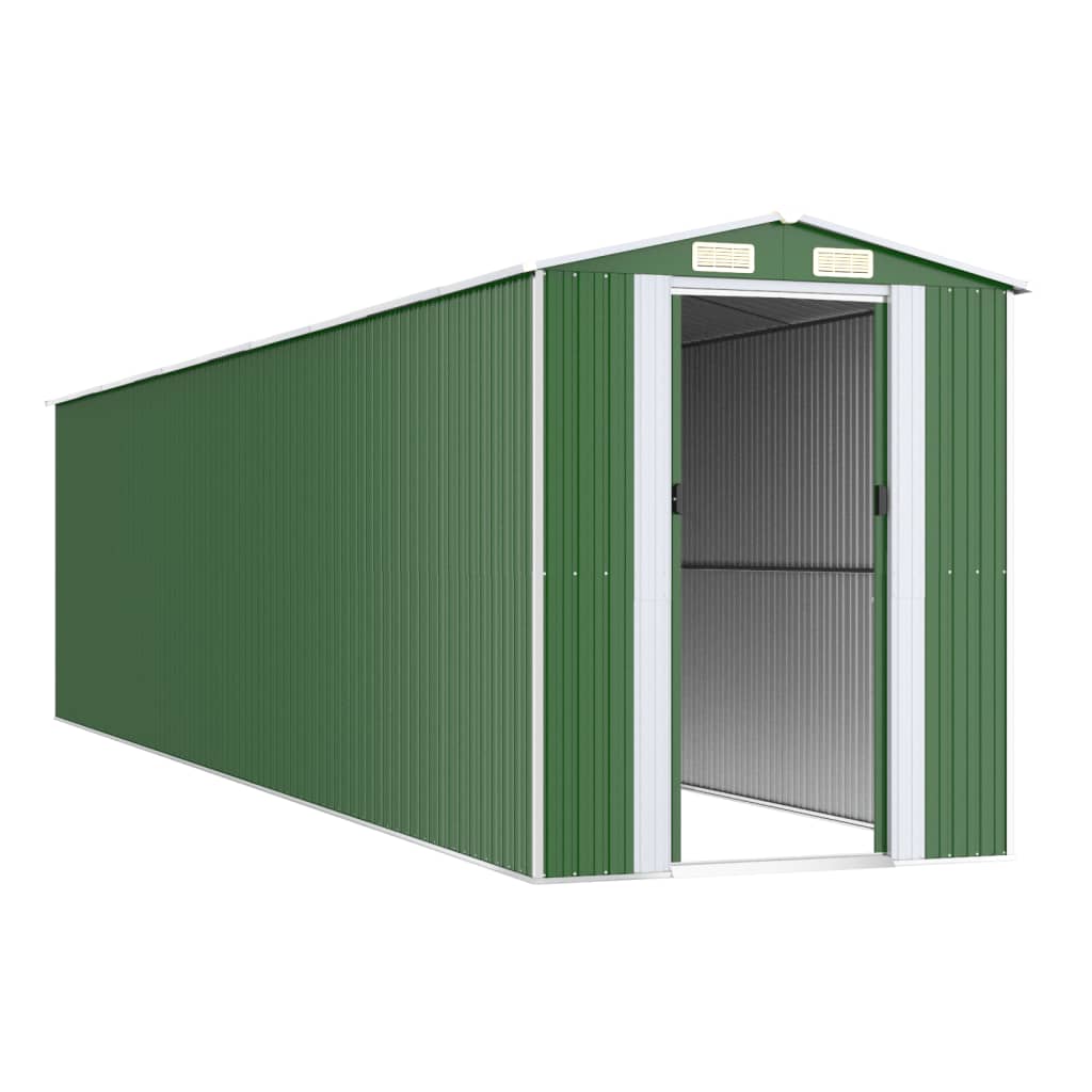 NNEVL Garden Shed Green 192x855x223 cm Galvanised Steel-2