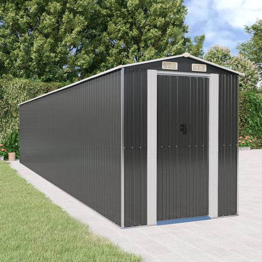NNEVL Garden Shed Anthracite 192x938x223 cm Galvanised Steel-0