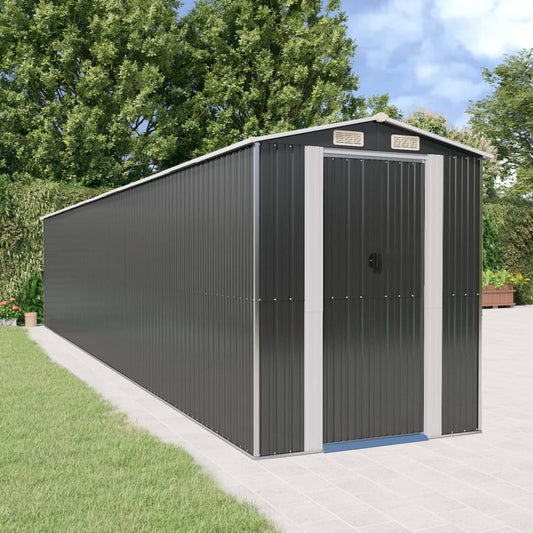 NNEVL Garden Shed Anthracite 192x1021x223 cm Galvanised Steel-0