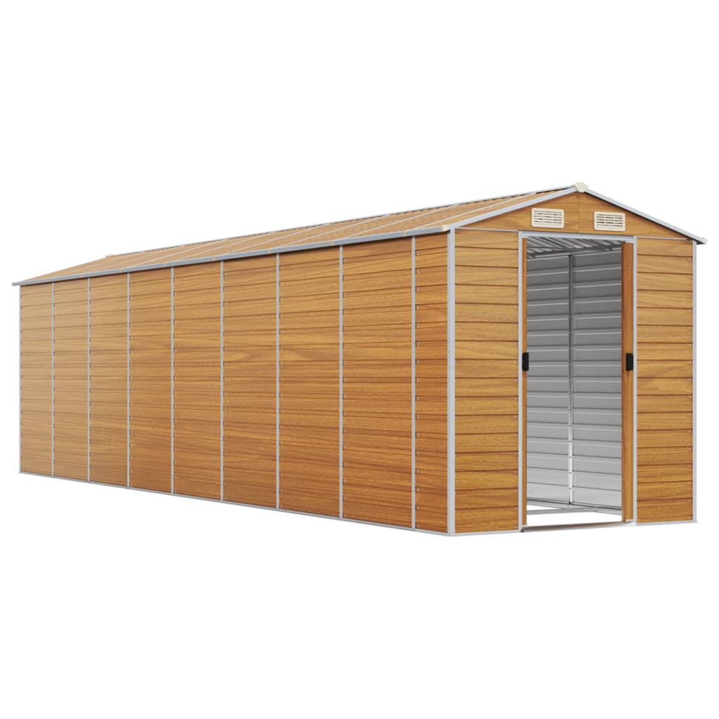 NNEVL Garden Shed Light Brown 191x725x198 cm Galvanised Steel-2