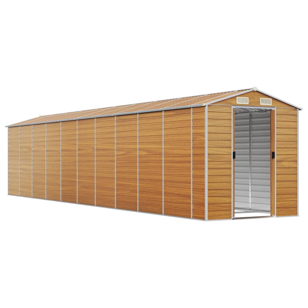 NNEVL Garden Shed Light Brown 191x895x198 cm Galvanised Steel-2