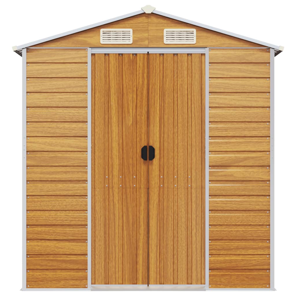 NNEVL Garden Shed Light Brown 191x980x198 cm Galvanised Steel-3