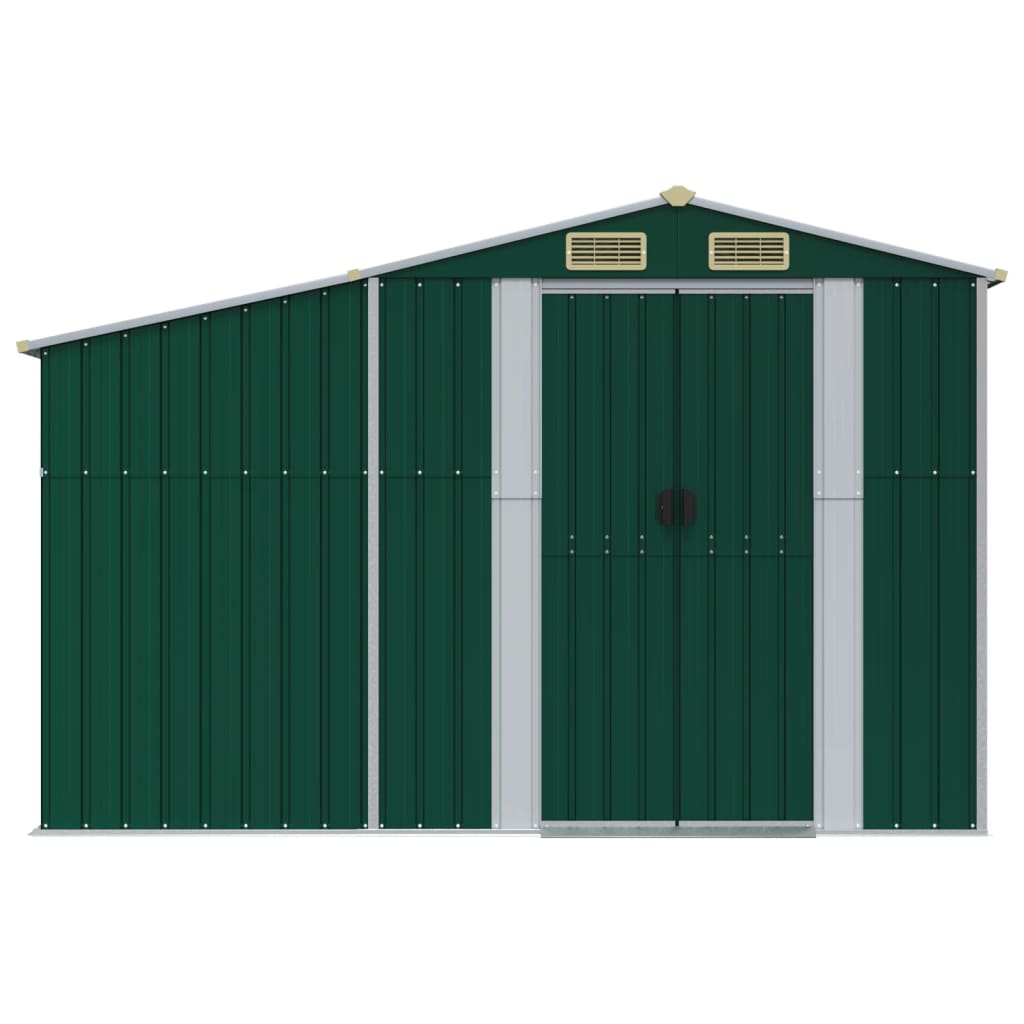 NNEVL Garden Shed Green 277x192.5x179 cm Galvanised Steel-3