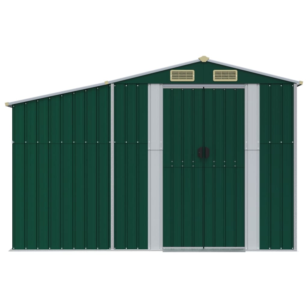 NNEVL Garden Shed Green 277x365.5x179 cm Galvanised Steel-3