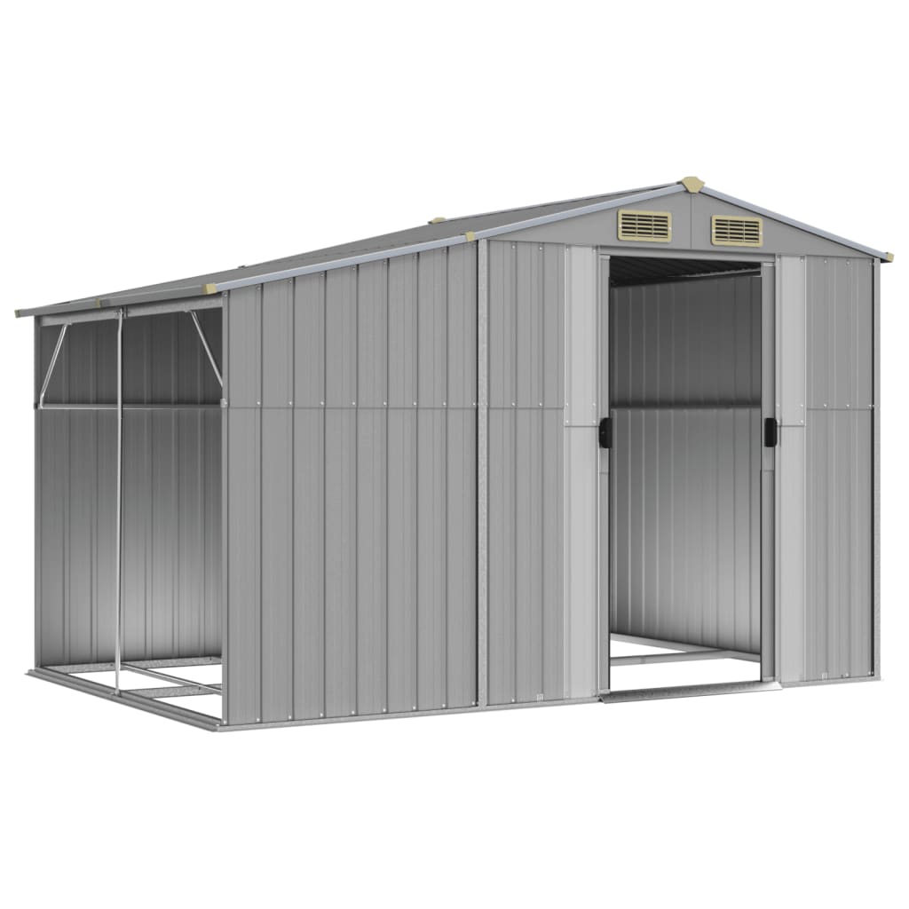 NNEVL Garden Shed Grey 277x192.5x179 cm Galvanised Steel-2