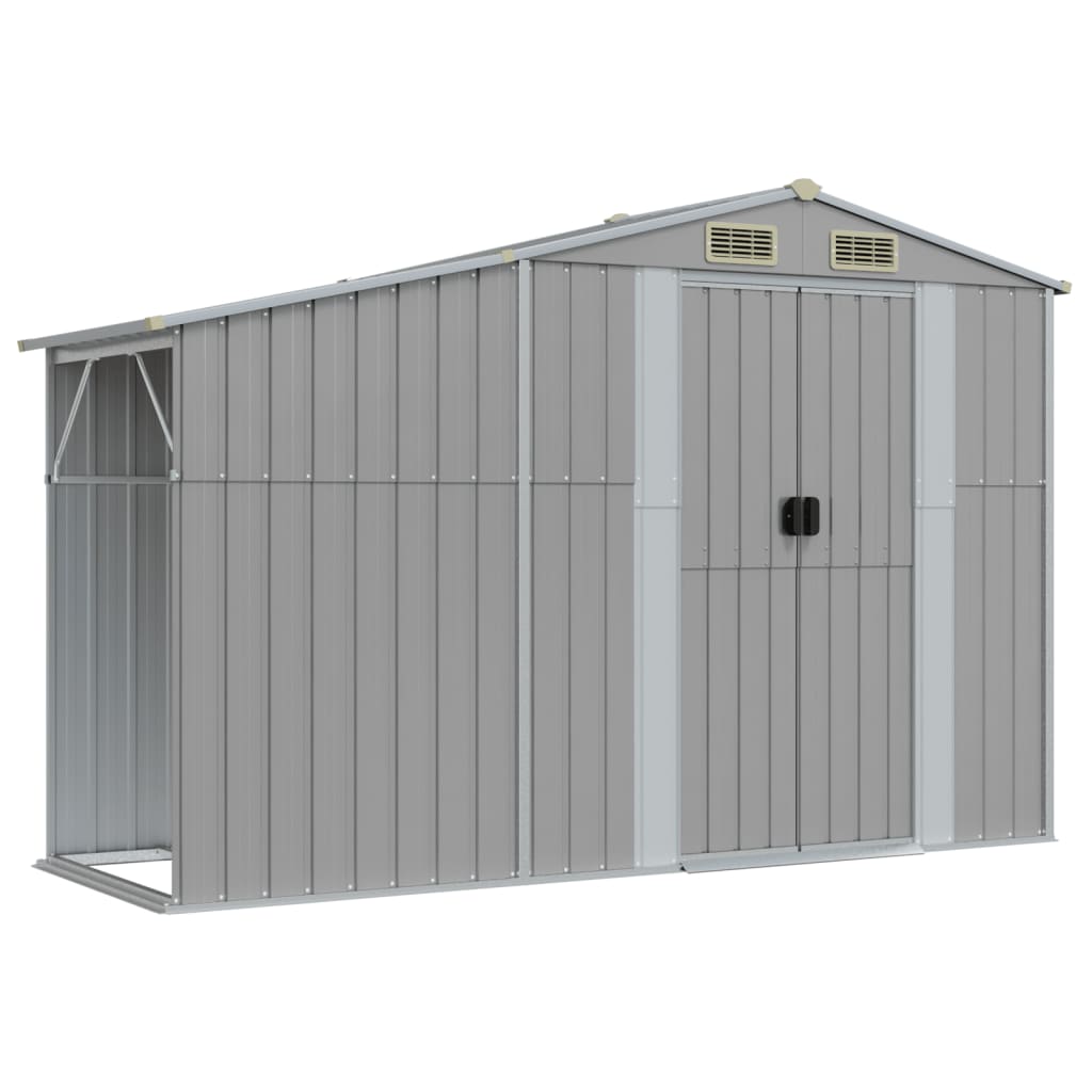 NNEVL Garden Shed Grey 277x93x179 cm Galvanised Steel-1