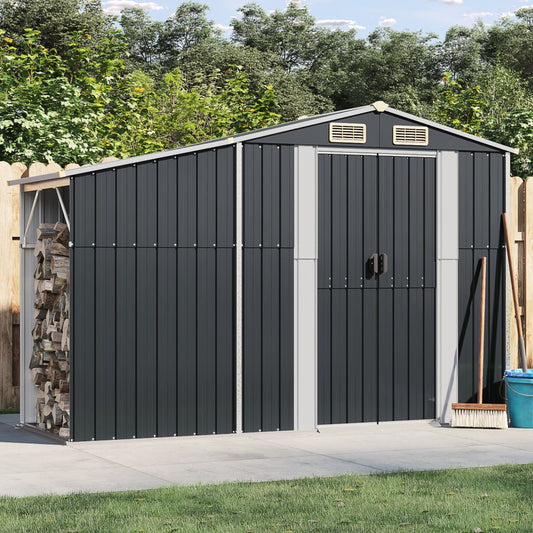 NNEVL Garden Shed Anthracite 277x93x179 cm Galvanised Steel-0